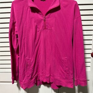 Talbots Pink Half-Zip Sweater
